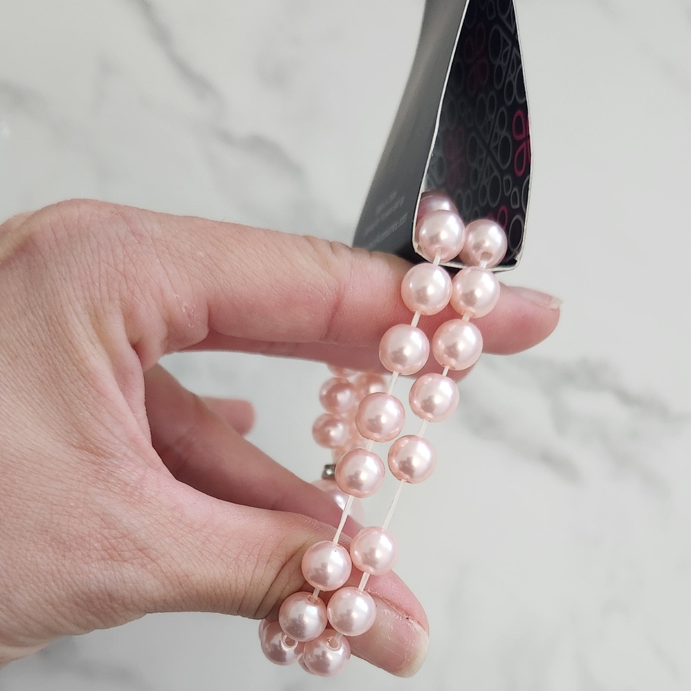 Romantic Redux Beaded Pink Pearl Bracelet By Paparazzi - Picture 5 of 6